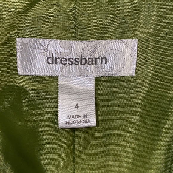 Dress Barn Size 4 Ruffled Green Dress Sleeveless - Picture 2 of 11